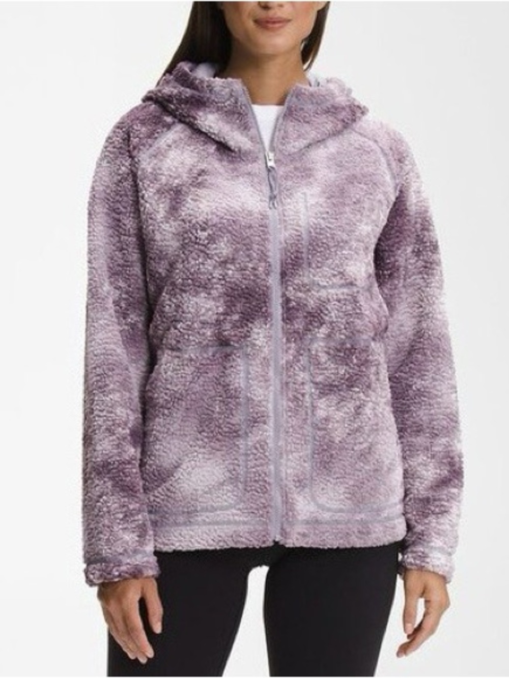 The North Face Cragmont Fleece Jacket  Purple Tie Dye Teddy Sherpa Full Zip